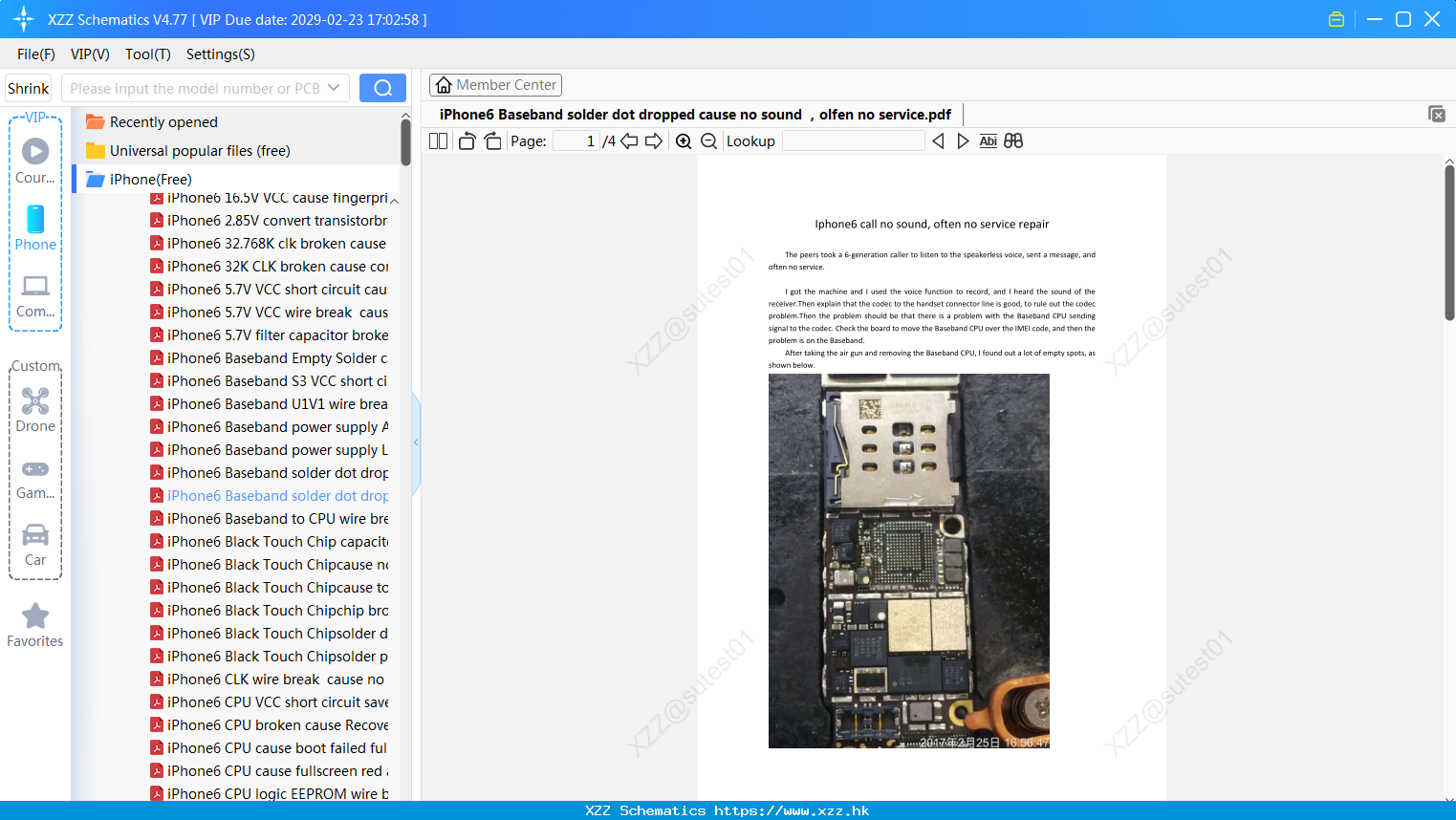 IPhone6 Baseband Solder Dot Dropped Cause No Sound Olfen No Service